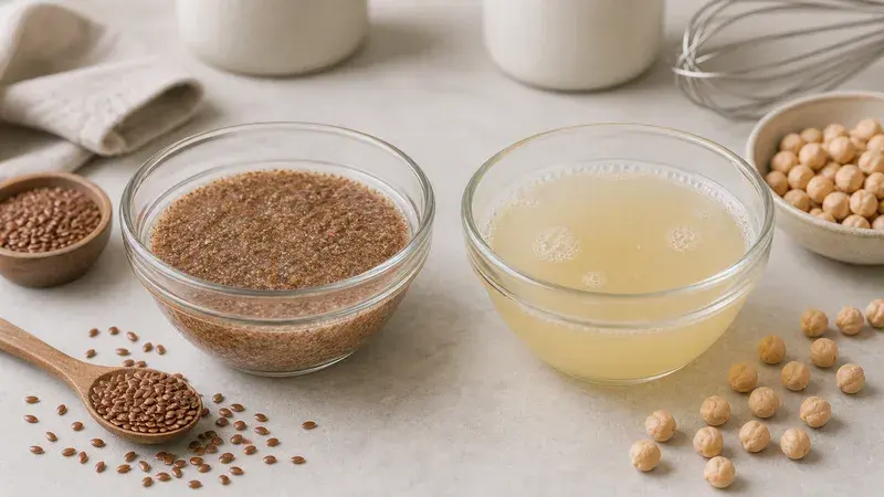 Ingredient comparison photo for Flax Egg vs Aquafaba: Which Egg Substitute Works?