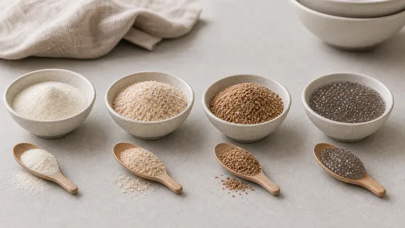 Ingredient comparison photo for 6 Best Xanthan Gum Substitutes for GF Baking
