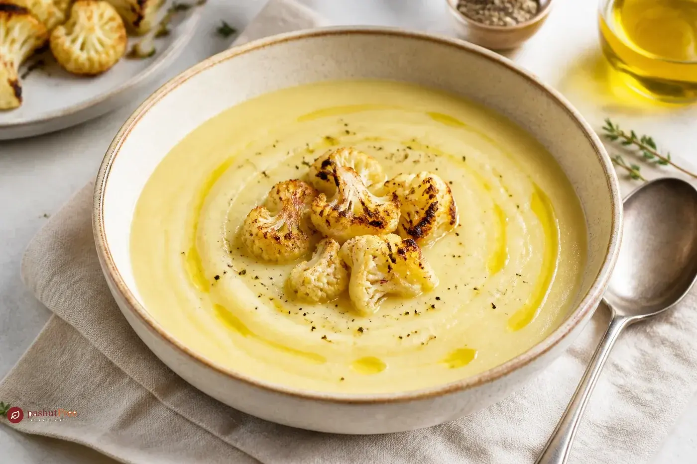 Creamy Roasted Cauliflower Soup כמנה ביתית מוכנה