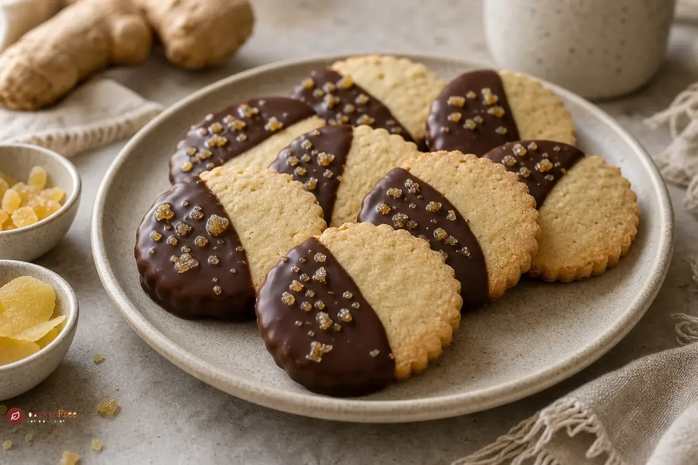 Ginger-Infused Shortbread Cookies כמנה ביתית מוכנה