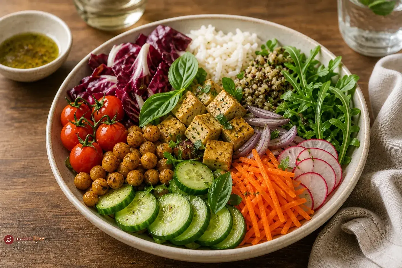 Vibrant Garden Veggie Buddha Bowl כמנה ביתית מוכנה