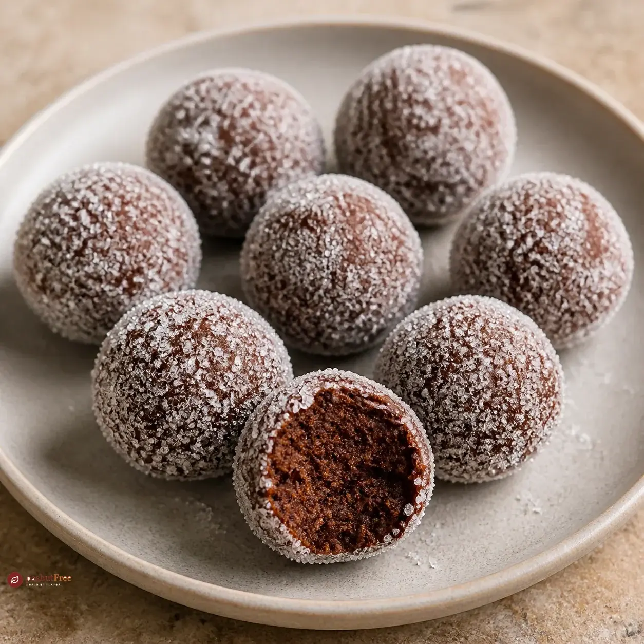 כדורי עוגת רום מוגש כמנה ביתית מוכנה