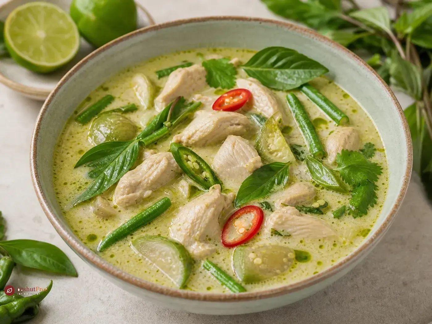 Thai green chicken soup כמנה ביתית מוכנה