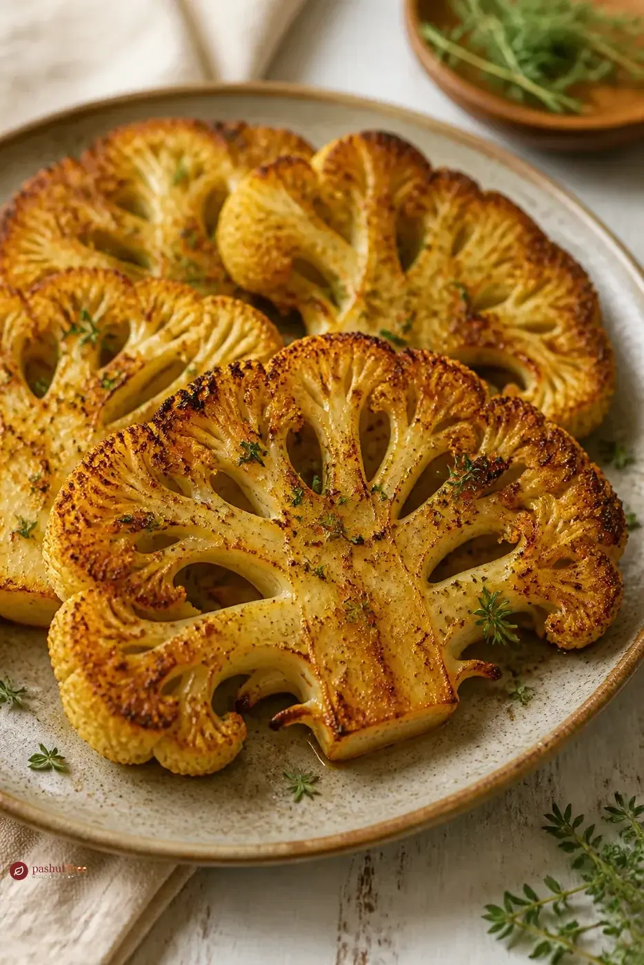 Flavorful Roasted Cauliflower Steaks כמנה ביתית מוכנה