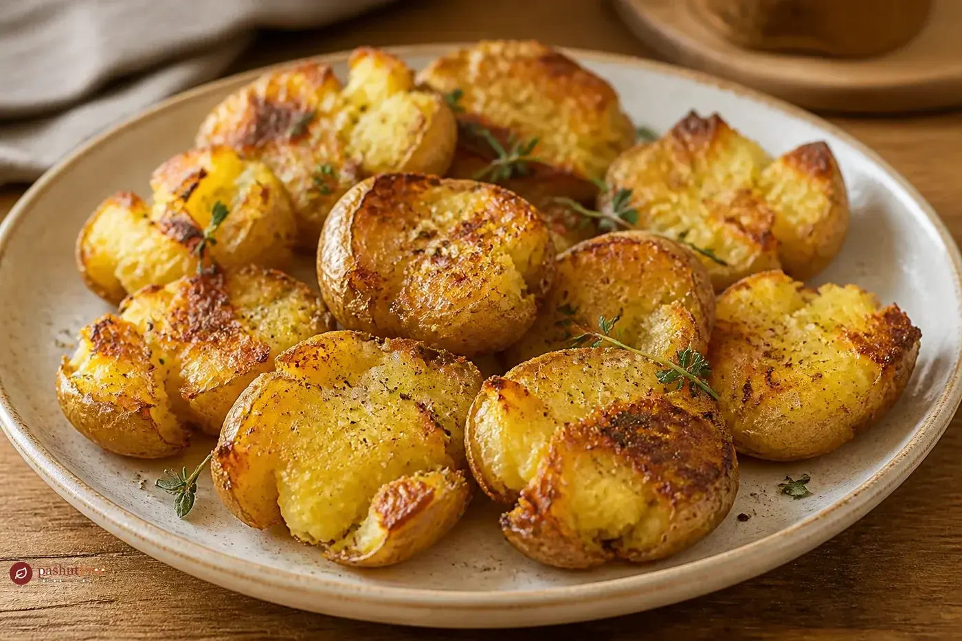 Crispy Smashed Potatoes כמנה ביתית מוכנה