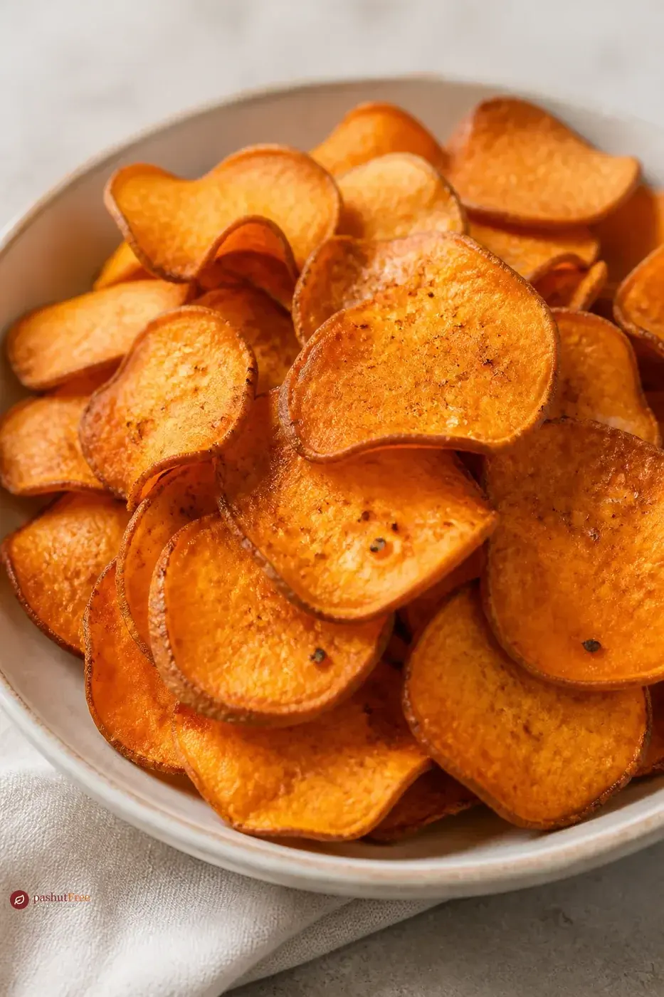 Crispy Baked Yam Chips כמנה ביתית מוכנה