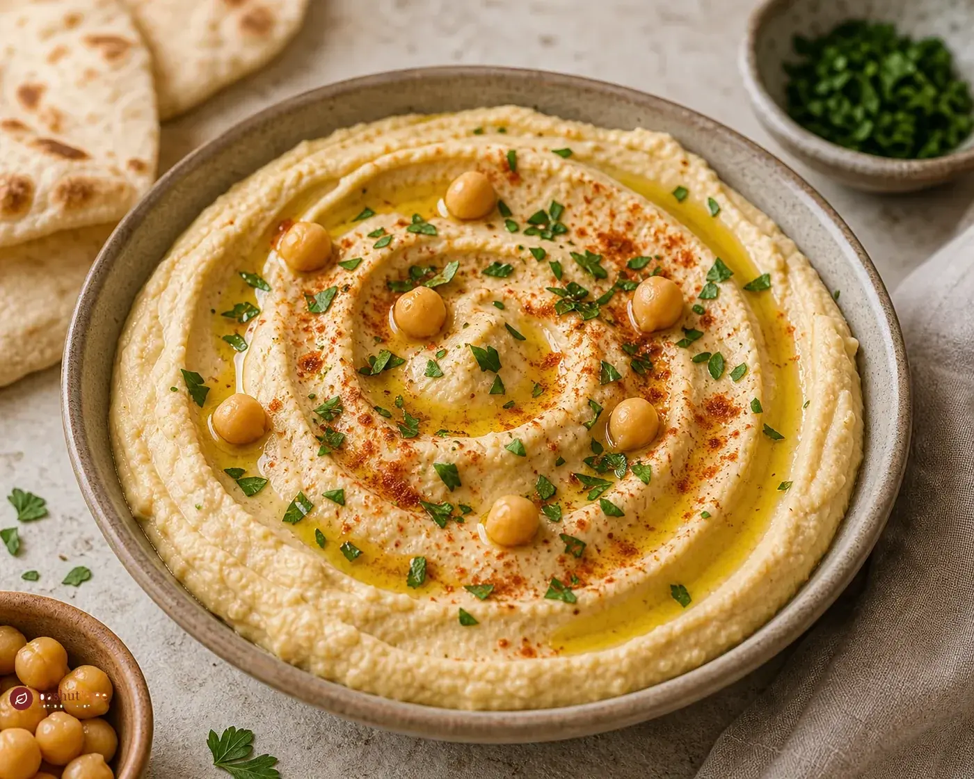 Creamy Hummus Recipe כמנה ביתית מוכנה