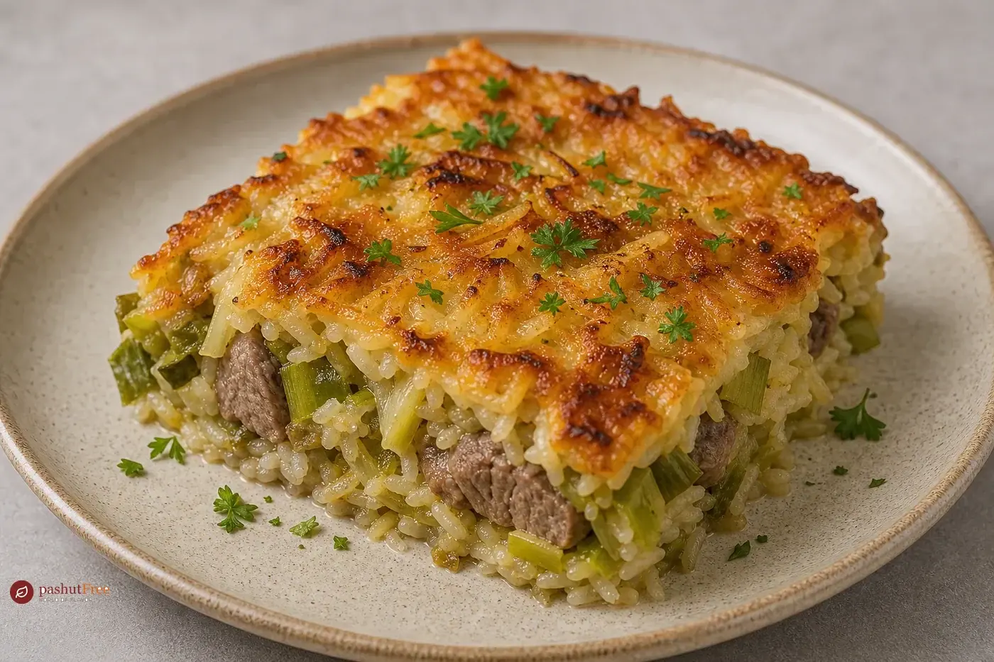 Presh me Oriz Leek and Rice Bake כמנה ביתית מוכנה