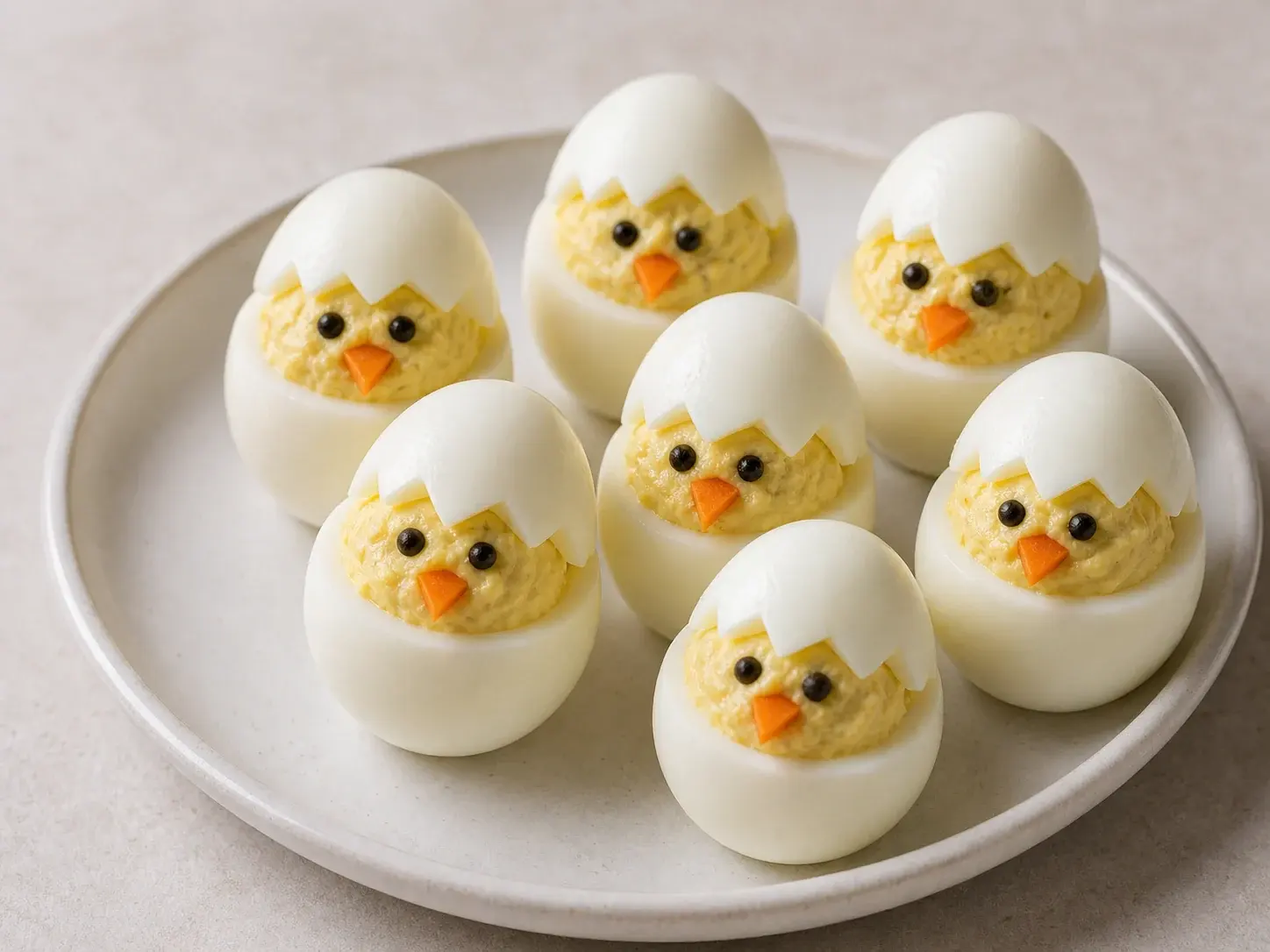 Playful Deviled Egg Chicks כמנה ביתית מוכנה