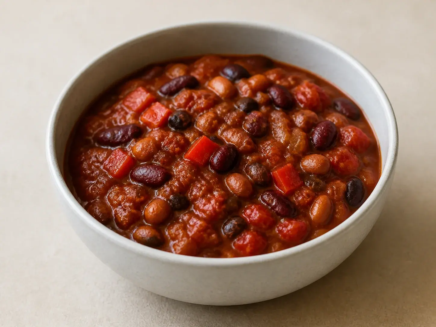 Hearty Bean Chili כמנה ביתית מוכנה